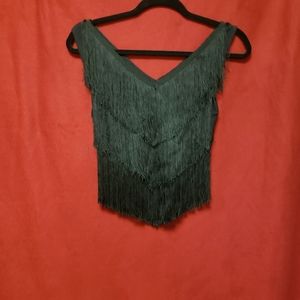 FRINGE & LACE TOP/NWOT